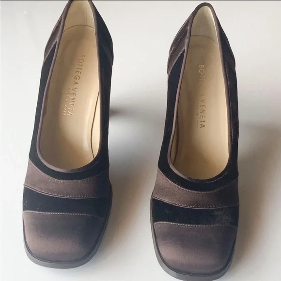 BOTTEGA VENETA Brown satin pump Size 9 - Picture 1 of 9